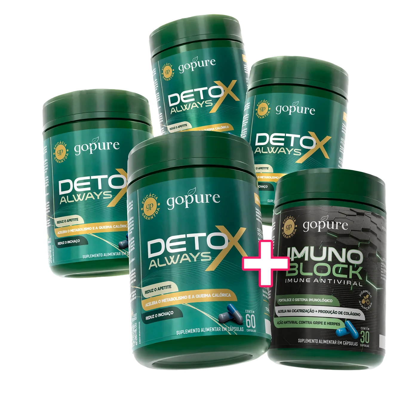 Kit 4 potes Detox Always