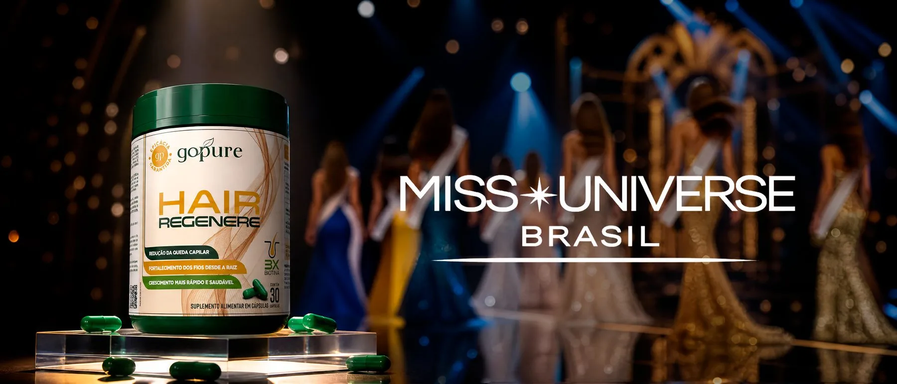 Hair Regenere GoPure, parceria oficial Miss Universe Brasil