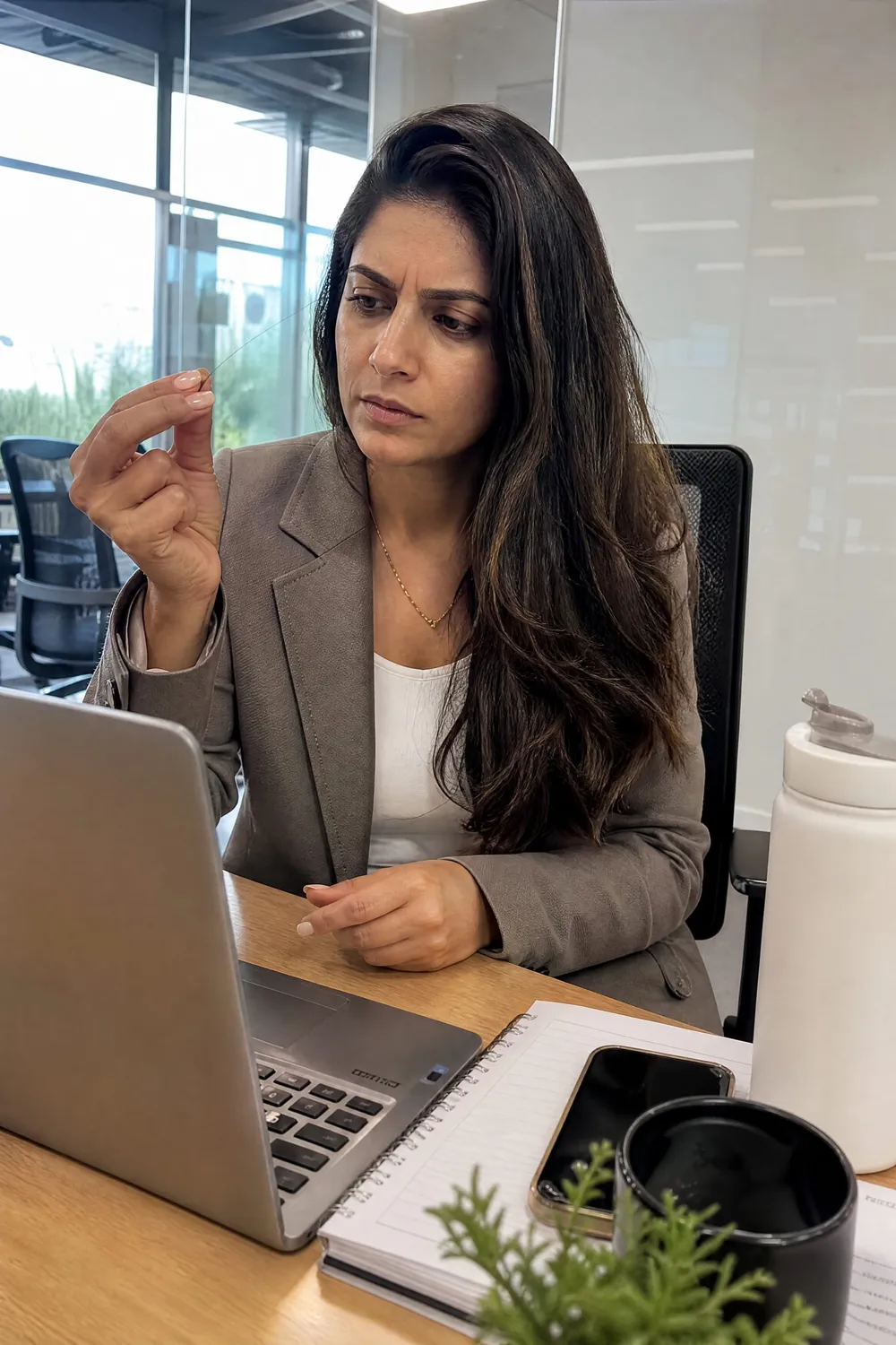 Cabelo cada vez mais fino