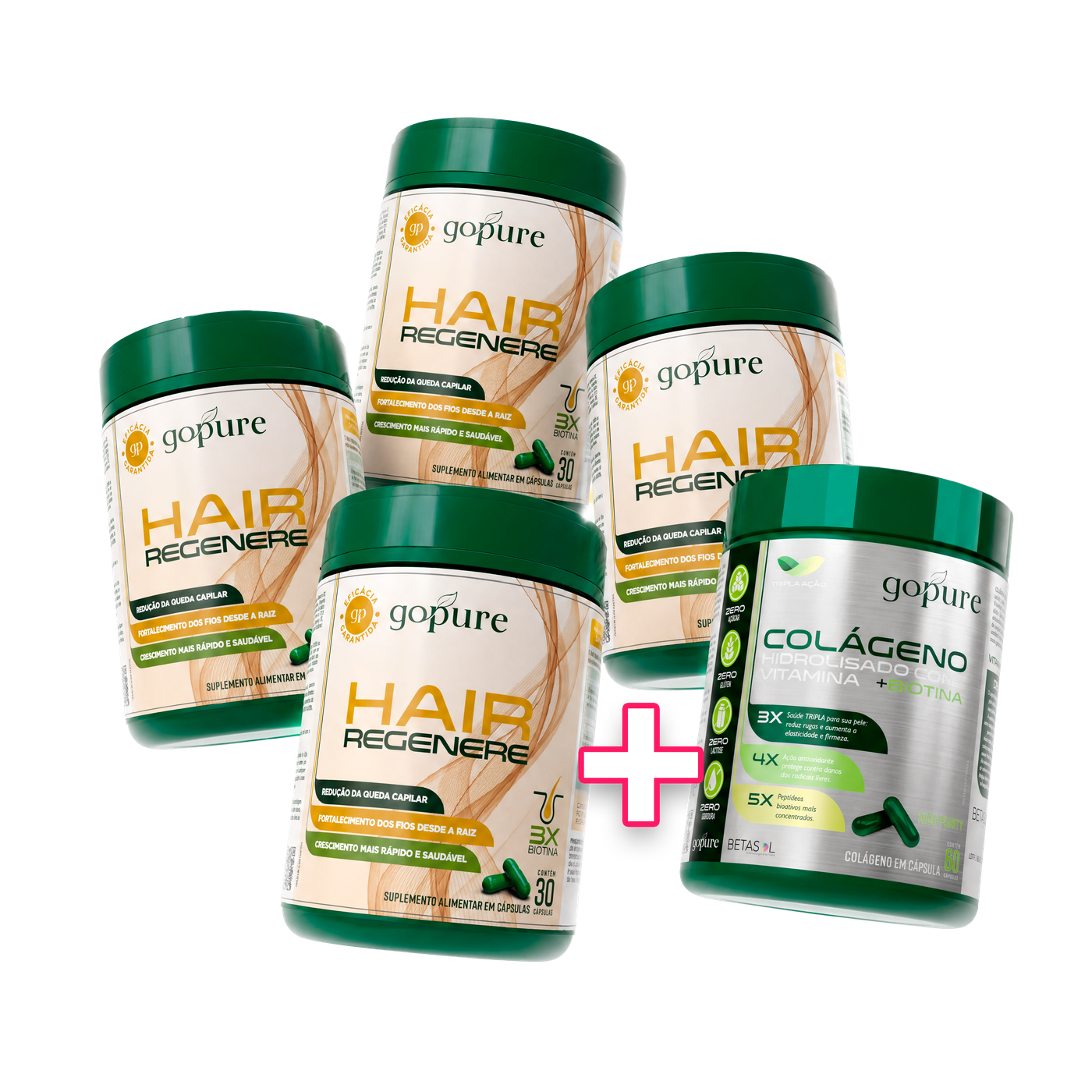 4 potes Hair Regenere
